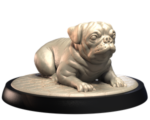Pug - Dogs Vol 1 - 3D IP Studios - Terrain Wargaming D&D DnD 28mm 32mm 40mm 54mm 75mm 100mm 125mm