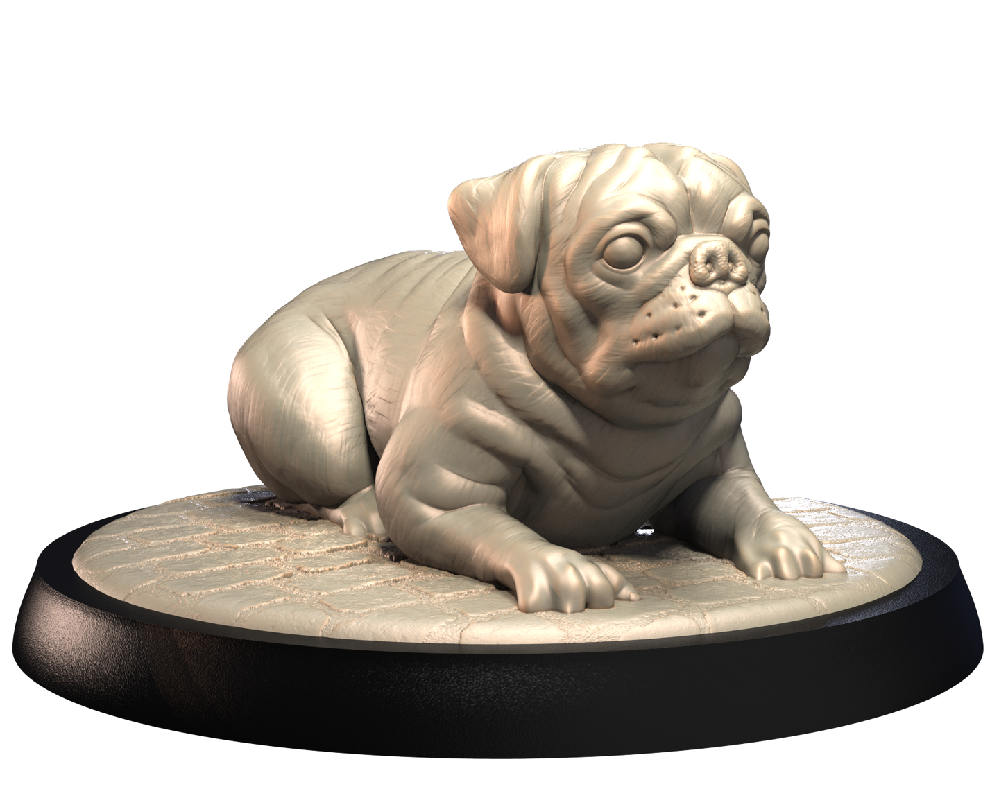 Pug - Dogs Vol 1 - 3D IP Studios - Terrain Wargaming D&D DnD 28mm 32mm 40mm 54mm 75mm 100mm 125mm