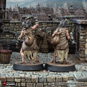 Pius Flinchly Flagellant Brother - Cities of Ramshackle and Ruin - Printable Scenery - Terrain, Wargaming, D&D, DnD 28mm 32mm 40mm 54mm