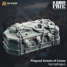 Load image into Gallery viewer, Plagued Streets of Canos Terrain - A Grim Fate - DM Stash - Wargaming D&amp;D DnD, 28mm, 32mm, 40mm