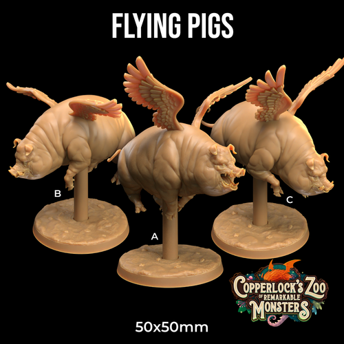 Flying Pigs - Copperlock's Zoo - Dragon Trapper's Lodge Wargaming D&D DnD