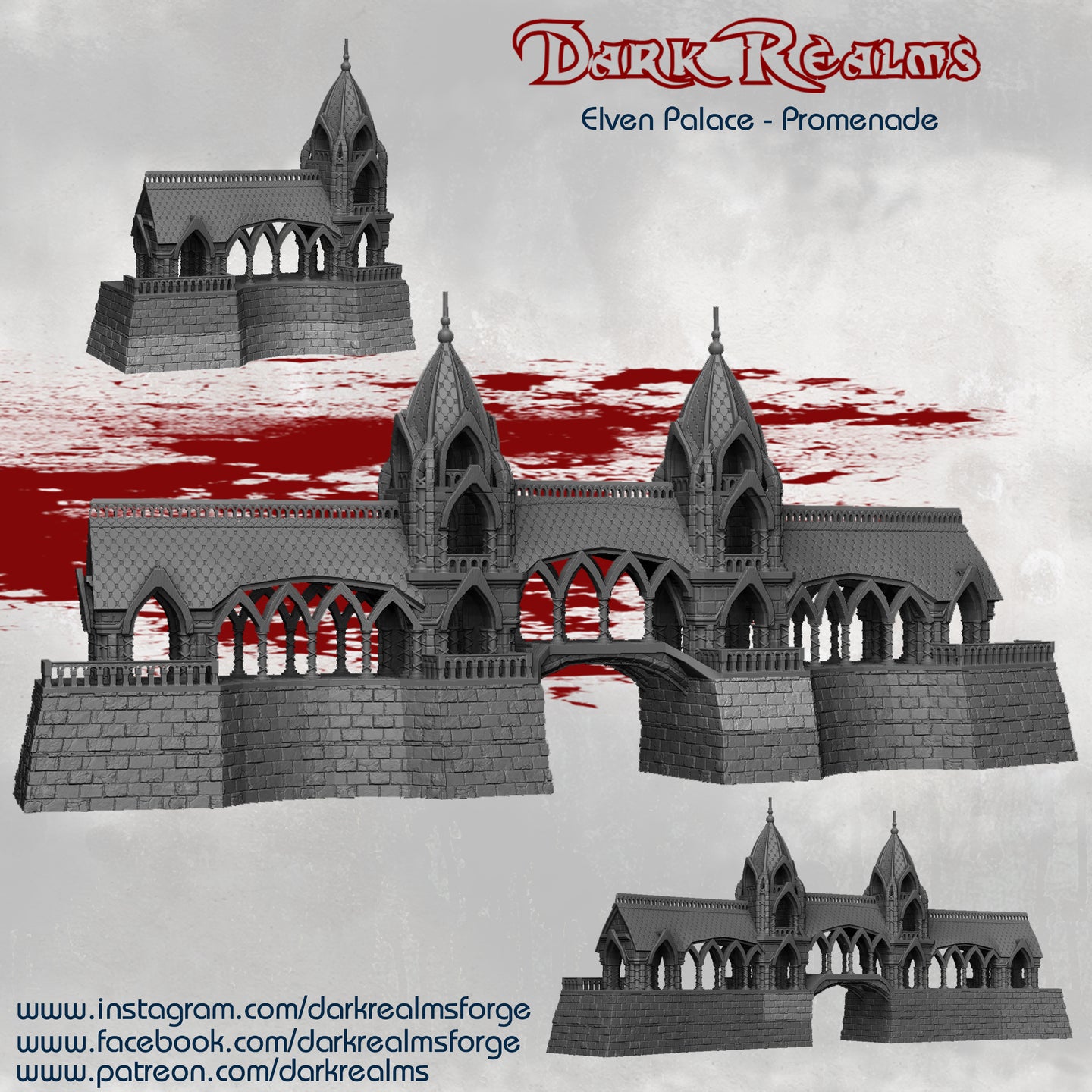 Promenade  - Elven Scenery - Dark Realms Terrain Wargaming D&D DnD