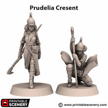 Load image into Gallery viewer, Prudelia Crescent - Rise of the Halflings - Printable Scenery - Terrain, Wargaming, D&amp;D, DnD 28mm 32mm 40mm 54mm