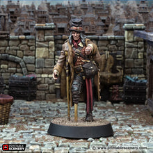 Load image into Gallery viewer, Qyborell Snyde Head Henchmen - Cities of Ramshackle and Ruin - Printable Scenery - Terrain, Wargaming, D&amp;D, DnD 28mm 32mm 40mm 54mm