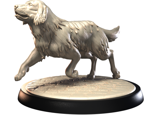 Retriever - Dogs Vol 1 - 3D IP Studios - Terrain Wargaming D&D DnD 28mm 32mm 40mm 54mm 75mm 100mm 125mm
