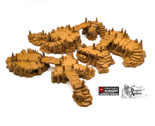 Load image into Gallery viewer, Raised Caverns - Clorehaven and the Goblin Grotto - Printable Scenery Wargaming Terrain D&amp;D, DnD