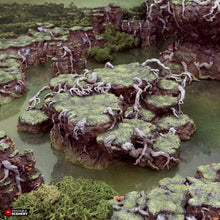Load image into Gallery viewer, Swamp Hillocks - The Gloaming Swamps - Printable Scenery Terrain Wargaming 15mm 20mm 25mm 28mm 32mm 40mm 54mm D&amp;D DnD
