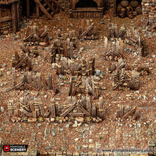 Load image into Gallery viewer, Ramshackle Fence - Cities of Ramshackle and Ruin - Printable Scenery - Terrain, Wargaming, D&amp;D, DnD