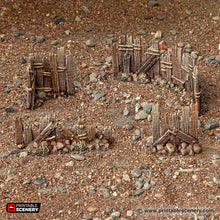 Load image into Gallery viewer, Ramshackle Fence - Cities of Ramshackle and Ruin - Printable Scenery - Terrain, Wargaming, D&amp;D, DnD