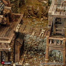 Load image into Gallery viewer, Ramshackle Gangplanks - Cities of Ramshackle and Ruin - Printable Scenery - Terrain, Wargaming, D&amp;D, DnD