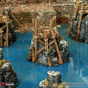 Ramshackle Rocks - Cities of Ramshackle and Ruin - Printable Scenery - Terrain, Wargaming, D&D, DnD