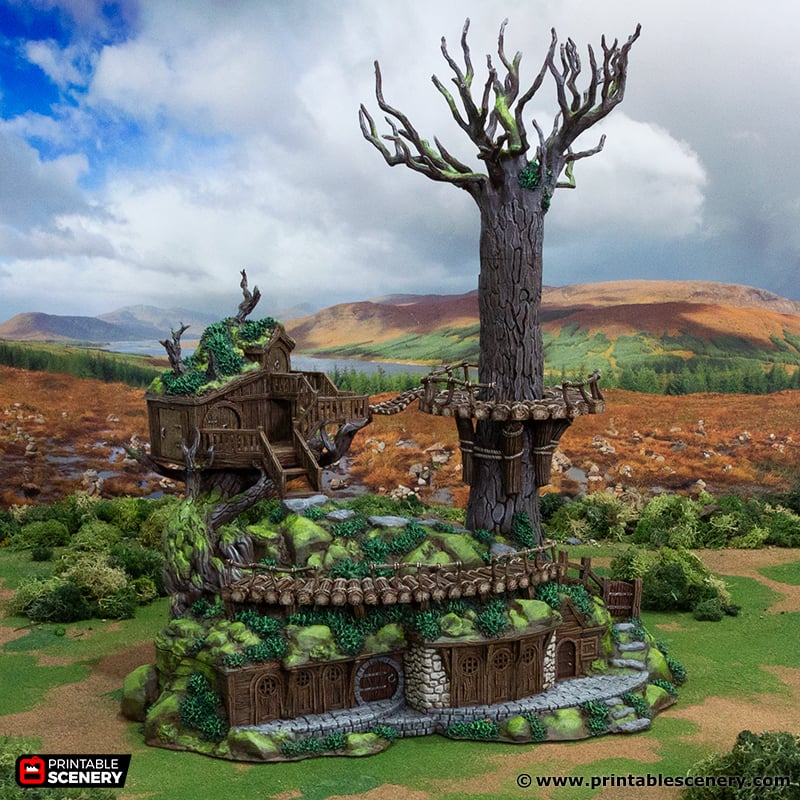 Rangers Barracks - Rise of the Halflings - Printable Scenery - Terrain, Wargaming, D&D, DnD