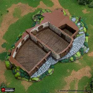 Rangers Barracks - Rise of the Halflings - Printable Scenery - Terrain, Wargaming, D&D, DnD