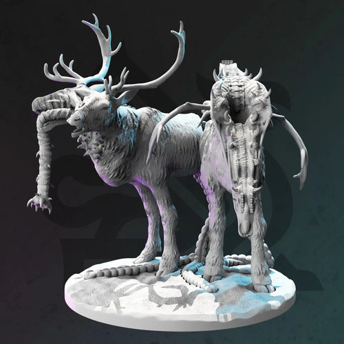 Reindread Abominable Shapeshifter Deer - Frozen Wastes - DM Stash - Terrain, Wargaming, D&D, DnD, 28mm, 32mm, 40mm, 54mm, 75mm, 100mm, 125mm