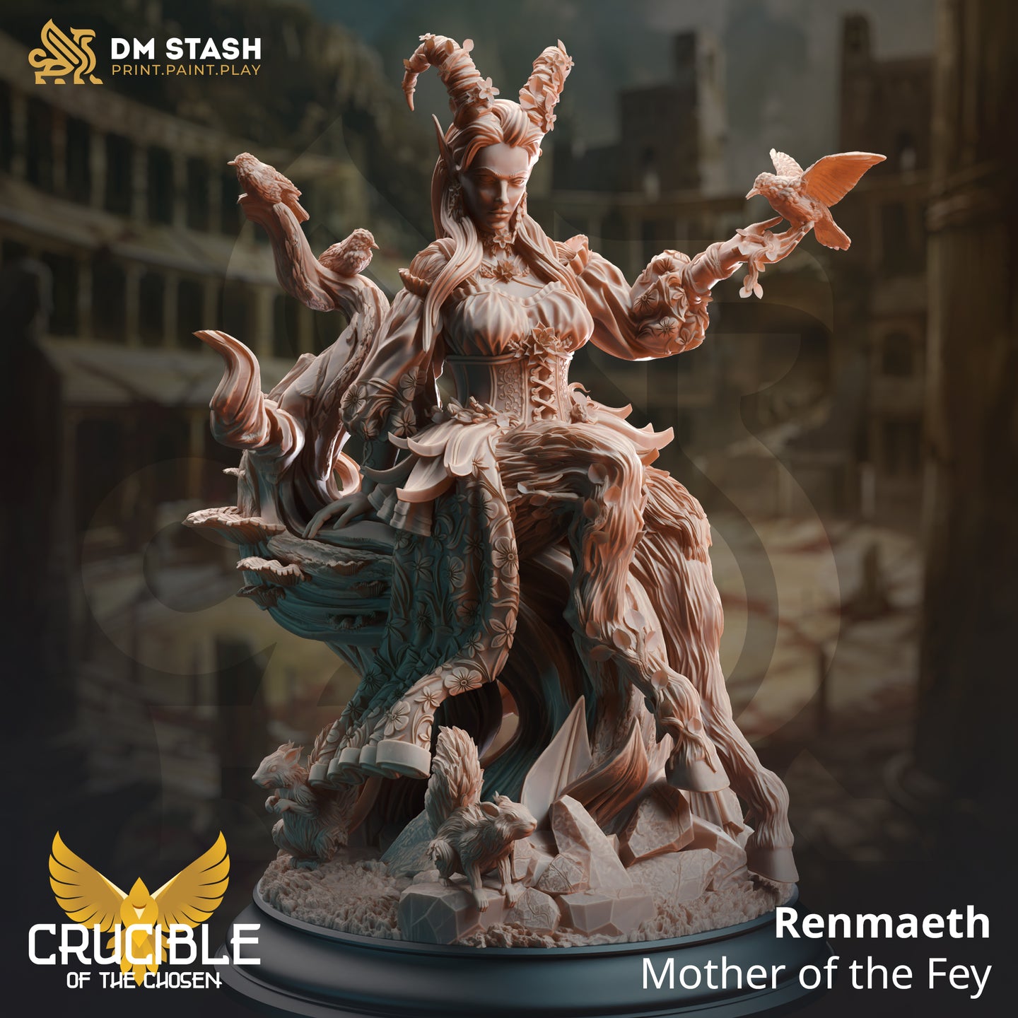 Renmaeth Mother of the Fey - Crucible of the Chosen  - DM Stash - Wargaming D&D DnD, 28mm, 32mm, 40mm, 54mm, 75mm, 100mm, 125mm