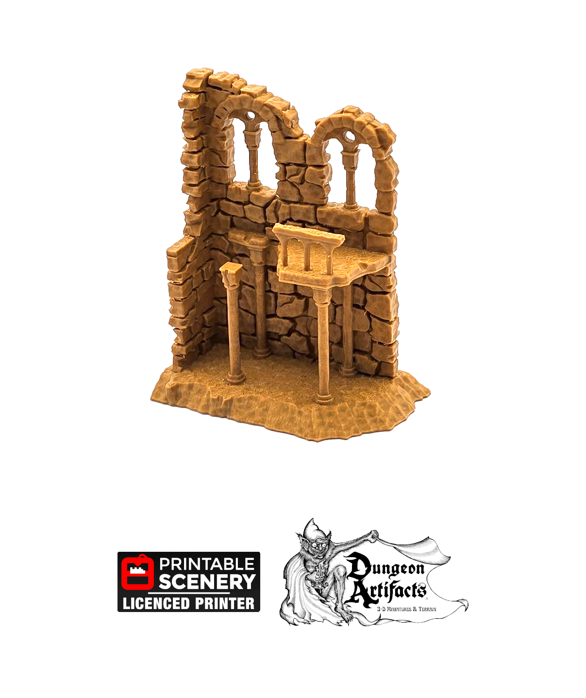 Roman Ruins Window Wall - Apocalypse - Printable Scenery 28mm 32mm Wargaming Terrain D&D DnD