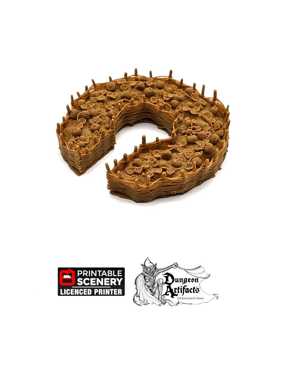 Round Pumpkin Patch - Hagglethorn Hollow Printable Scenery 15mm 20mm 28mm 32mm Terrain D&D DnD Garden