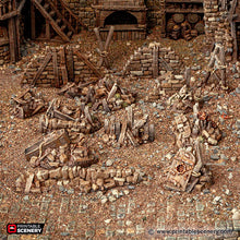 Load image into Gallery viewer, Rubble Piles and Scatter - Cities of Ramshackle and Ruin - Printable Scenery - Terrain, Wargaming, D&amp;D, DnD