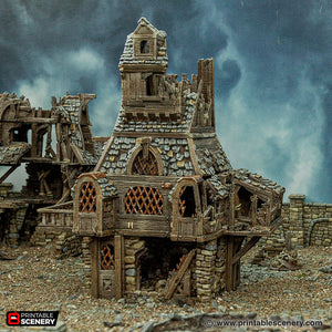 Ruined Apothecary - Cities of Ramshackle and Ruin - Printable Scenery - Terrain, Wargaming, D&D, DnD
