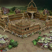 Load image into Gallery viewer, Ruined Bamboo Barricades - The Gloaming Swamps - Printable Scenery Terrain Wargaming D&amp;D DnD 10mm 15mm 20mm 28mm 32mm 40mm 54mm