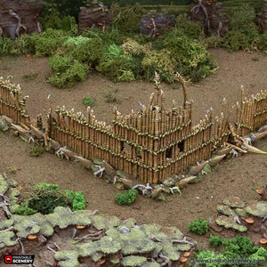 Ruined Bamboo Barricades - The Gloaming Swamps - Printable Scenery Terrain Wargaming D&D DnD 10mm 15mm 20mm 28mm 32mm 40mm 54mm