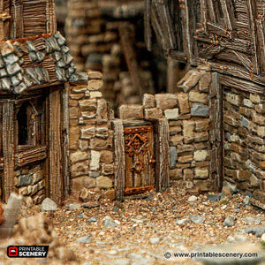 Bracing for Ruins - Cities of Ramshackle and Ruin - Printable Scenery - Terrain, Wargaming, D&D, DnD