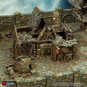 Ruined Blacksmith - Cities of Ramshackle and Ruin - Printable Scenery - Terrain, Wargaming, D&D, DnD