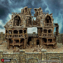 Load image into Gallery viewer, Ruined City Inn - Cities of Ramshackle and Ruin - Printable Scenery - Terrain, Wargaming, D&amp;D, DnD