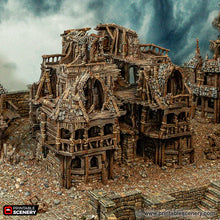 Load image into Gallery viewer, Ruined City Inn - Cities of Ramshackle and Ruin - Printable Scenery - Terrain, Wargaming, D&amp;D, DnD
