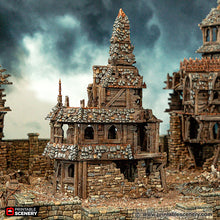 Load image into Gallery viewer, Ruined City Manor - Cities of Ramshackle and Ruin - Printable Scenery - Terrain, Wargaming, D&amp;D, DnD