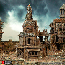 Load image into Gallery viewer, Ruined City Manor - Cities of Ramshackle and Ruin - Printable Scenery - Terrain, Wargaming, D&amp;D, DnD