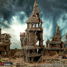 Load image into Gallery viewer, Ruined City Watch Headquarters - Cities of Ramshackle and Ruin - Printable Scenery - Terrain, Wargaming, D&amp;D, DnD