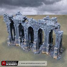 Load image into Gallery viewer, Blighted High Bridge - Darkness &amp; Desolation - Printable Scenery - SystemHEX Terrain D&amp;D DnD