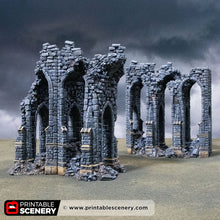 Load image into Gallery viewer, Blighted High Bridge - Darkness &amp; Desolation - Printable Scenery - SystemHEX Terrain D&amp;D DnD