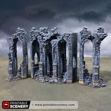 Load image into Gallery viewer, Blighted High Bridge - Darkness &amp; Desolation - Printable Scenery - SystemHEX Terrain D&amp;D DnD