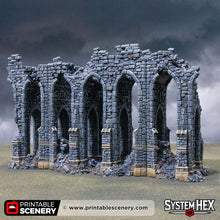Load image into Gallery viewer, Blighted High Bridge - Darkness &amp; Desolation - Printable Scenery - SystemHEX Terrain D&amp;D DnD
