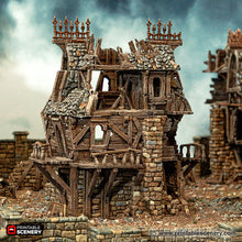 Load image into Gallery viewer, Ruined Merchant Guild - Cities of Ramshackle and Ruin - Printable Scenery - Terrain, Wargaming, D&amp;D, DnD