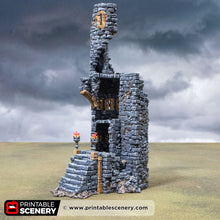 Load image into Gallery viewer, Spire of Desolation - Darkness &amp; Desolation - Printable Scenery - SystemHEX Terrain D&amp;D DnD