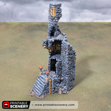 Load image into Gallery viewer, Spire of Desolation - Darkness &amp; Desolation - Printable Scenery - SystemHEX Terrain D&amp;D DnD