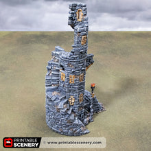 Load image into Gallery viewer, Spire of Desolation - Darkness &amp; Desolation - Printable Scenery - SystemHEX Terrain D&amp;D DnD