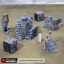 Load image into Gallery viewer, Spire of Desolation - Darkness &amp; Desolation - Printable Scenery - SystemHEX Terrain D&amp;D DnD