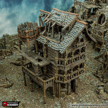 Load image into Gallery viewer, Ruined City Tenement - Cities of Ramshackle and Ruin - Printable Scenery - Terrain, Wargaming, D&amp;D, DnD
