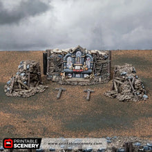 Load image into Gallery viewer, Trench Altar - Darkness &amp; Desolation - Trench Tombs - Printable Scenery - Wargaming Terrain