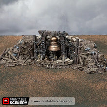Load image into Gallery viewer, Trench Bell - Darkness &amp; Desolation - Trench Tombs - Printable Scenery - Wargaming Terrain