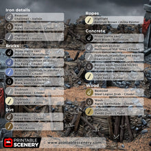 Load image into Gallery viewer, Ruined Trench Forts - Darkness &amp; Desolation - Trench Tombs - Printable Scenery - Wargaming Terrain