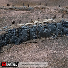 Load image into Gallery viewer, Trench Stairs - Darkness &amp; Desolation - Trench Tombs - Printable Scenery - Wargaming Terrain