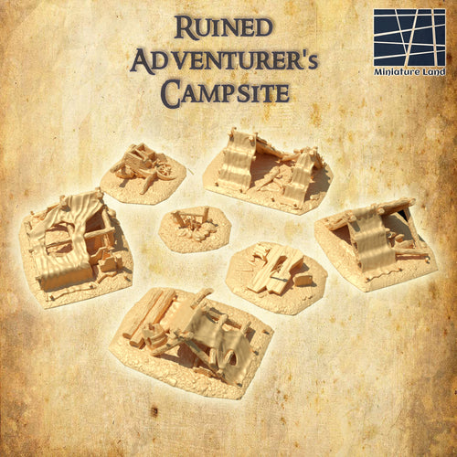 Ruined Adventurers Campsite - Miniatureland Terrain Wargaming D&D DnD