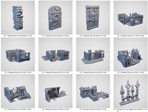 Ruined City Inn - Cities of Ramshackle and Ruin - Printable Scenery - Terrain, Wargaming, D&D, DnD