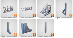 Ruined City Watch Headquarters - Cities of Ramshackle and Ruin - Printable Scenery - Terrain, Wargaming, D&D, DnD