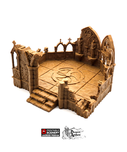 Ruined Gothic Abbey - Rampage 28mm 32mm Wargaming Terrain D&D, DnD
